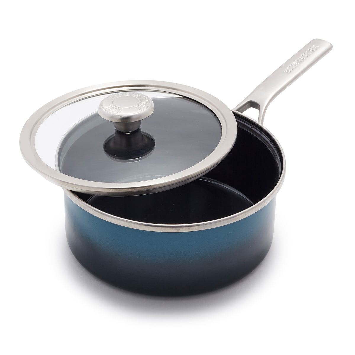 Merten & Storck European Crafted Enameled Iron, Round 7QT Dutch Oven  Casserole with Lid, Aegean Teal